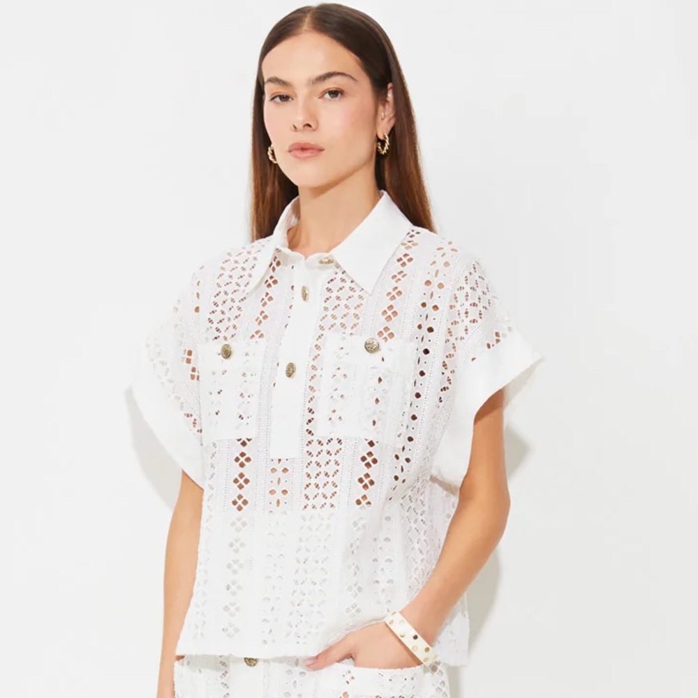 Suncoo Eyelet Blouse - NWT